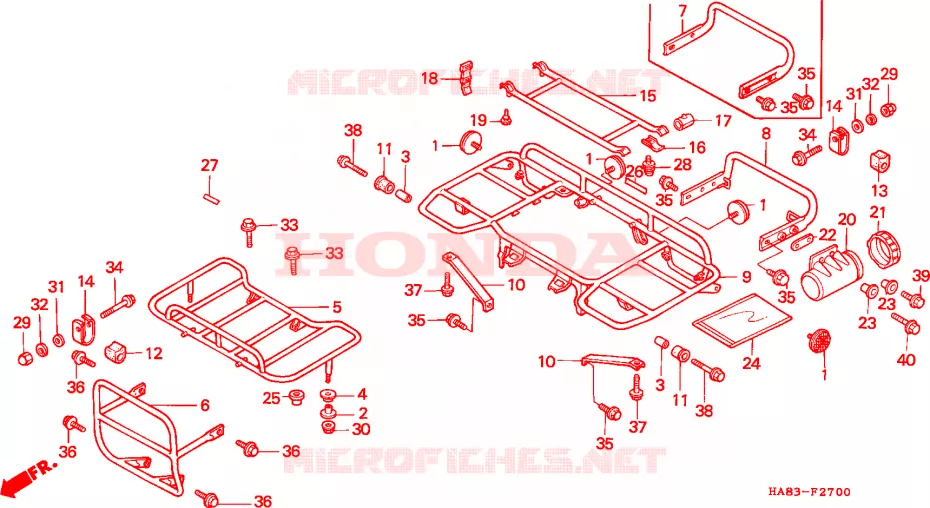TRANSPORTADOR Honda ATV 250 FOURTRAX 1987  TRX250H