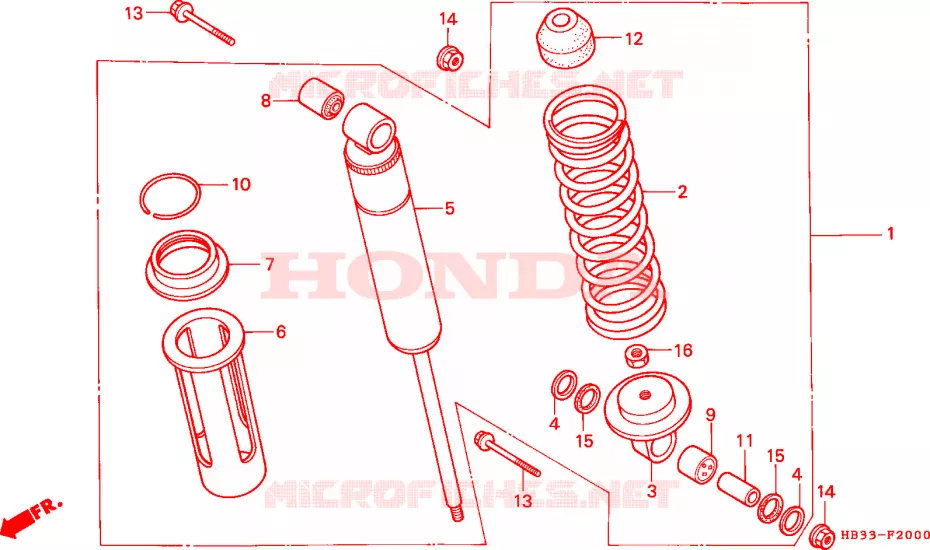 ALMOHADILLA TRASERA Honda ATV 200 FOURTRAX 1987  TRX200SXH