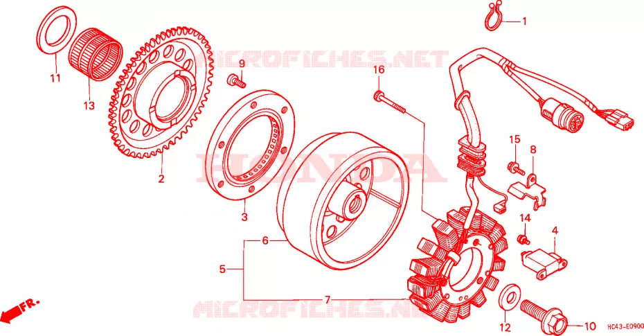 GENERADOR Honda ATV 300 FOURTRAX 1990  TRX300FWL
