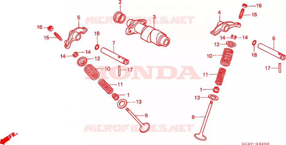 ARBOL DE LEVAS/VALVULA Honda ATV 300 FOURTRAX 1993  TRX300P