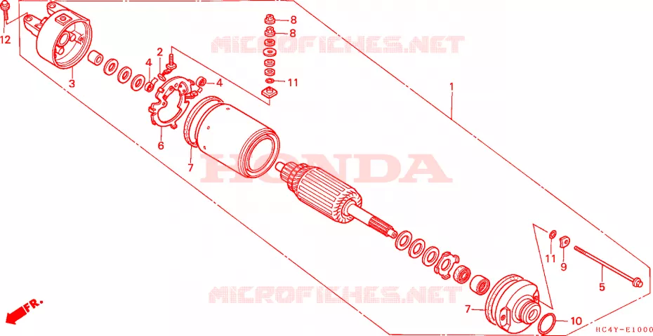 MOTOR DE ARRANQUE Honda ATV 300 FOURTRAX 1994  TRX300FWR