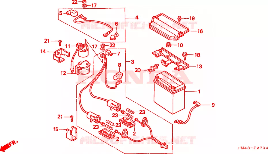 BATERIA Honda ATV 300 FOURTRAX 1999  TRX300X