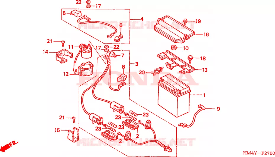 BATERIA Honda ATV 300 FOURTRAX 2000  TRX300Y