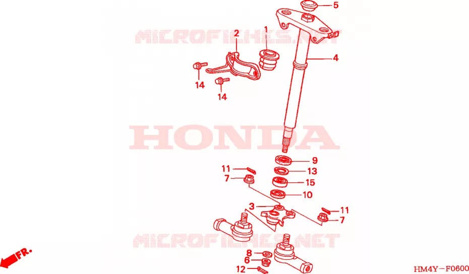 EJE DE DIRECCION Honda ATV 300 FOURTRAX 2000  TRX300Y
