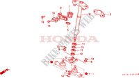 EJE DE DIRECCION para Honda TRX 400 FOURTRAX FOREMAN 4X4 1996