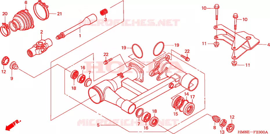 BRAZO DE OSCILACION Honda ATV 250 FOURTRAX 2003  TRX250TE3