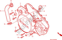 CUBIERTA DE CARTER DER.(1) Motor 125 honda-motocicleta CR 1984 E__0300