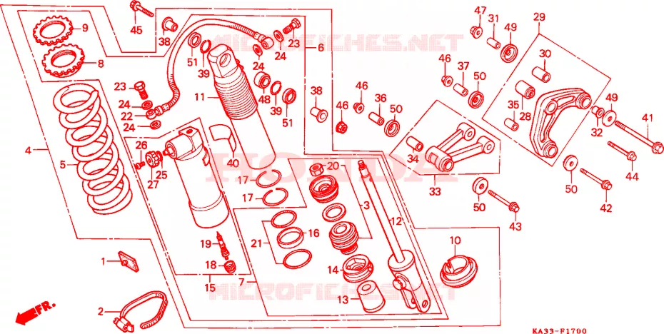 ALMOHADILLA TRASERA(1) Honda MOTO 125 CR 1984  CR125RE