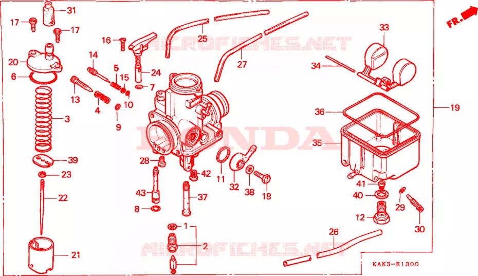 CARBURADOR Honda MOTO 125 CRM 1990  CRM125RL