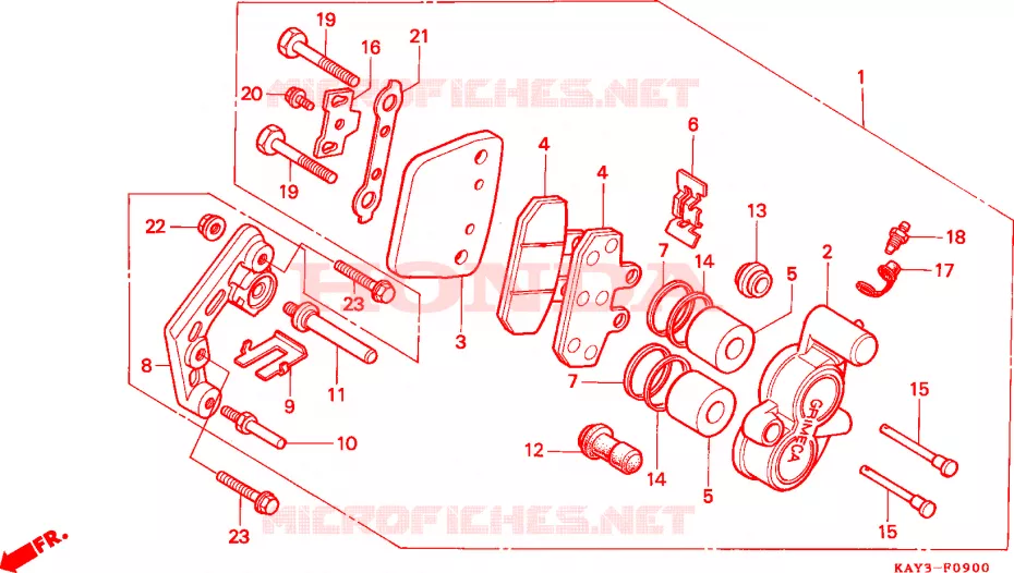 CALIBRE DE FRENO Honda MOTO 125 NX 1990  NX125K