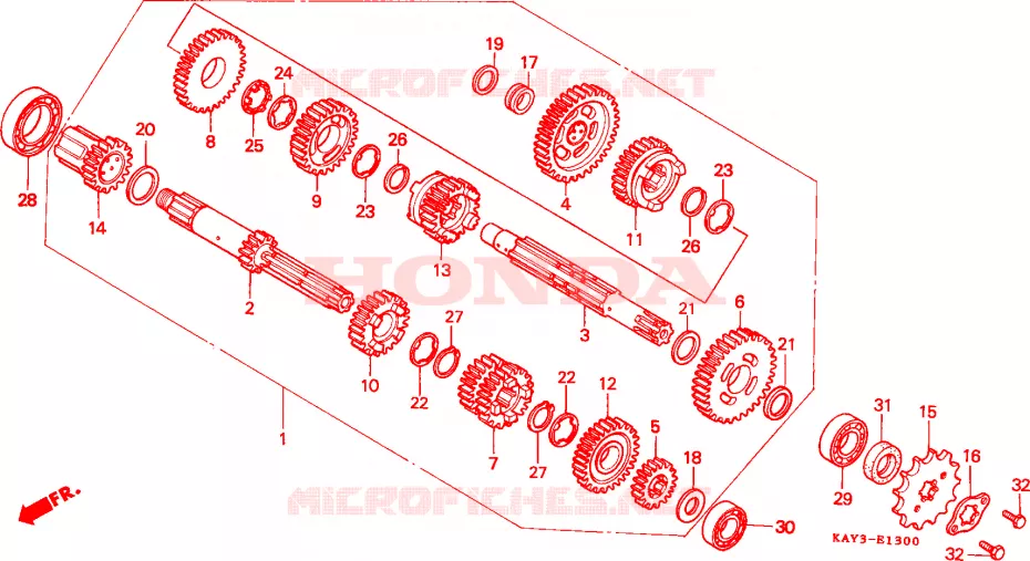 TRANSMISION Honda MOTO 125 NX 1989  NX125K