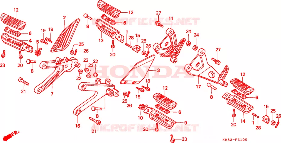 ESTRIBO Honda MOTO 125 NSR 2000  NSR125RY