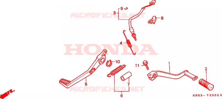 PEDAL Honda MOTO 125 NSR 1997  NSR125RV