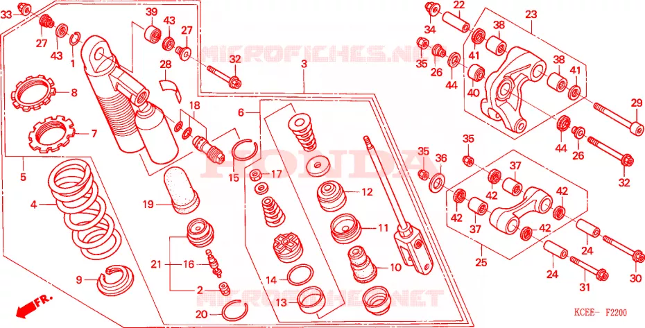 ALMOHADILLA TRASERA Honda MOTO 250 XR 2004  XR250R4