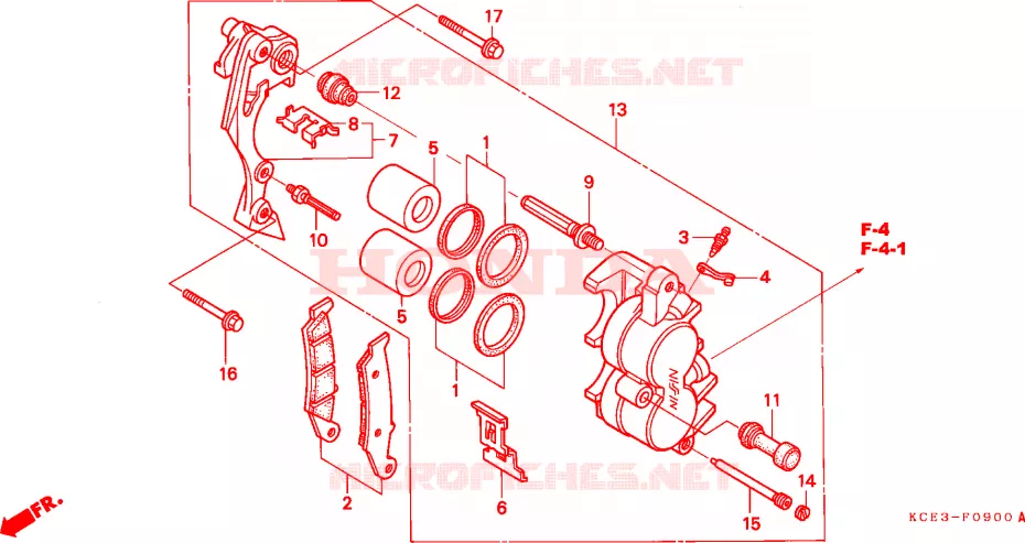 CALIBRE DE FRENO Honda MOTO 250 XR 2001  XR250R1