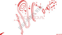 CADENA DE LEVA/TENSIONADOR para Honda XLR 125 1998
