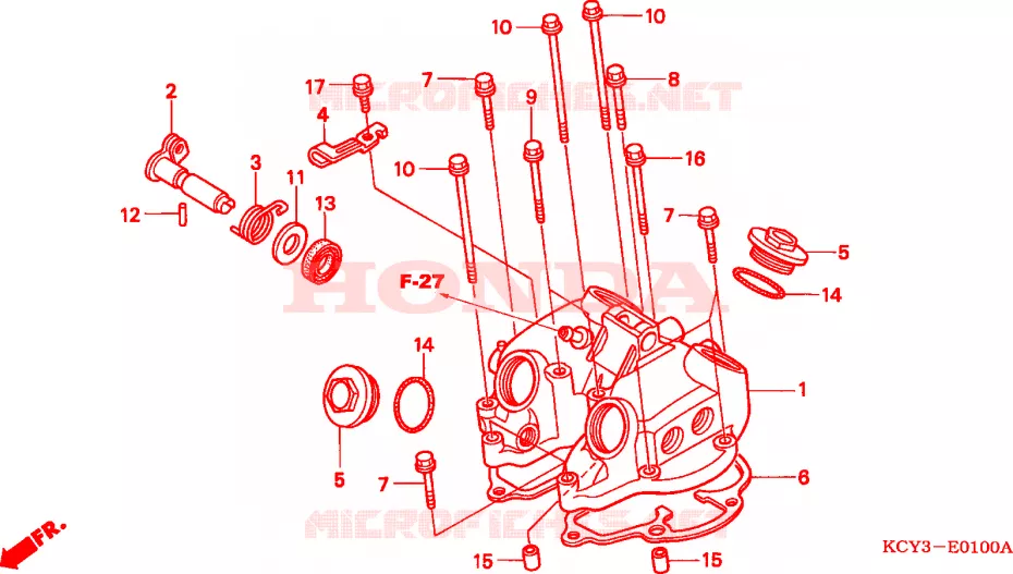 CUBIERTA CULATA CILINDRO Honda MOTO 400 XR 2000  XR400RY