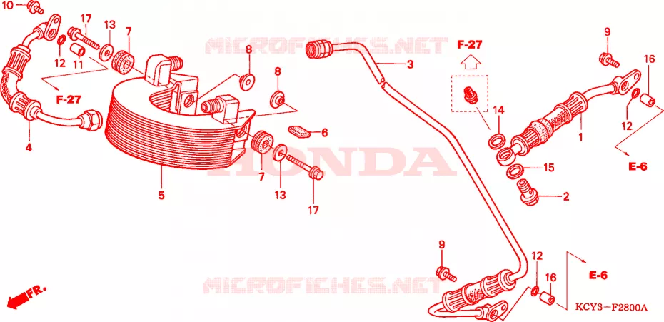 ENFRIADOR DE ACEITE Honda MOTO 400 XR 1998  XR400RW