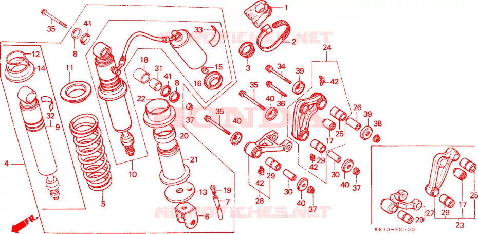 ALMOHADILLA TRASERA Honda MOTO 125 MTX 1984  MTX125RWE