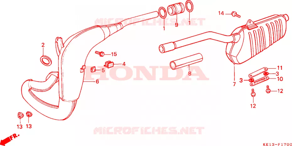 SILENCIADOR DE ESCAPE Honda MOTO 125 MTX 1984  MTX125RWE