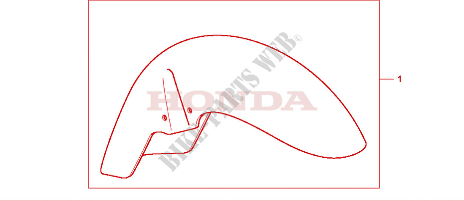 CROME FR.MUDGUARD para Honda SHADOW 125 2004