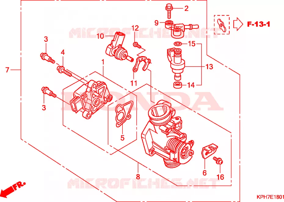 CUERPO MARIPOSA GASES Honda SCOOTER 125 INNOVA 2008  ANF1257