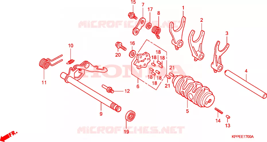 TAMBOR CAMBIOS ENGRANAJE Honda MOTO 125 CBR 2006  CBR125RW6