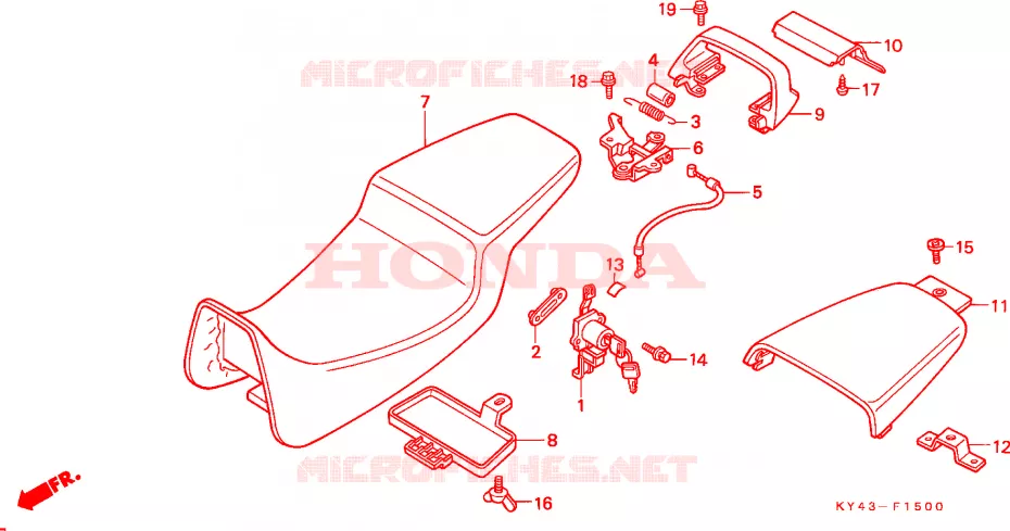 ASIENTO Honda MOTO 125 NSR 1990  NSR125RL