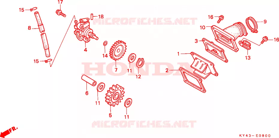 BOMBA DE ACEITE Honda MOTO 125 NSR 1992  NSR125RM