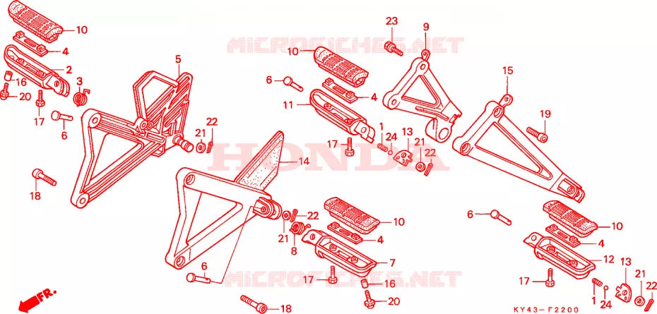 ESTRIBO Honda MOTO 125 NSR 1989  NSR125RK