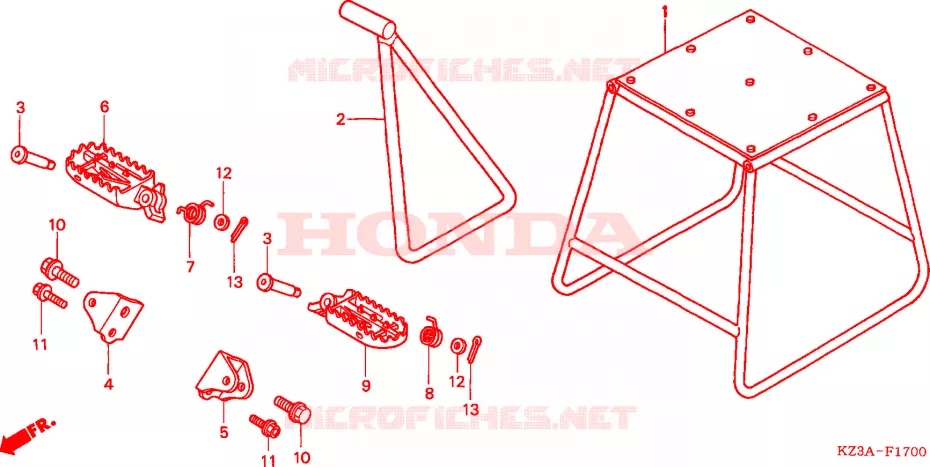 ESTRIBO Honda MOTO 250 CR 2006  CR250R6
