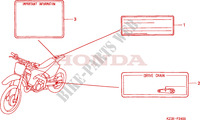 ETIQUETA DE PRECAUCION para Honda CR 250 R 2001
