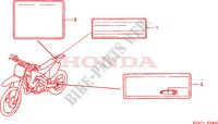 ETIQUETA DE PRECAUCION para Honda CR 125 R 2002