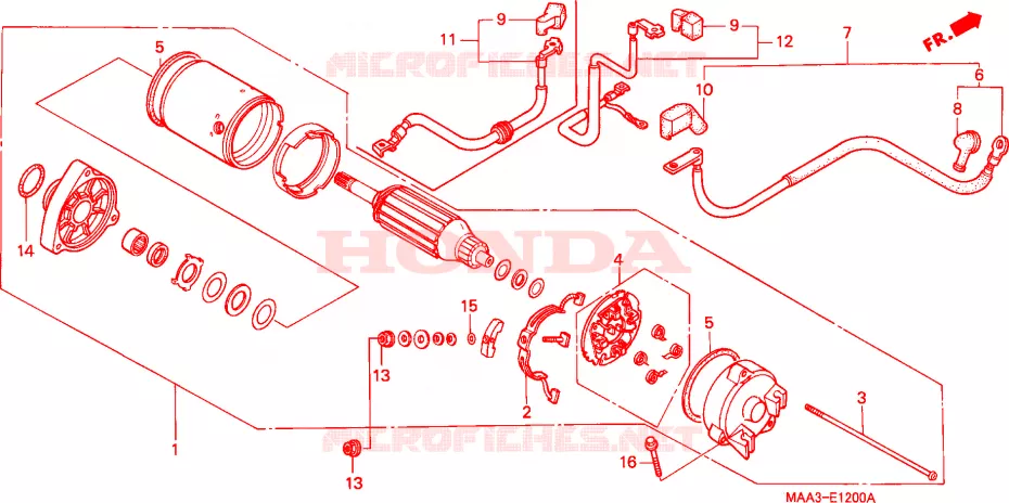 MOTOR DE ARRANQUE Honda MOTO 1100 SHADOW 1997  VT1100C2V