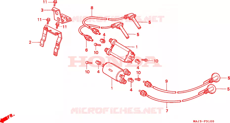 BOBINA DE ENCENDIDO Honda MOTO 1100 PAN-EUROPEAN 1995  ST1100AS