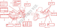 ETIQUETA DE PRECAUCION(1) para Honda GL 1500 GOLD WING ASPENCADE 2000