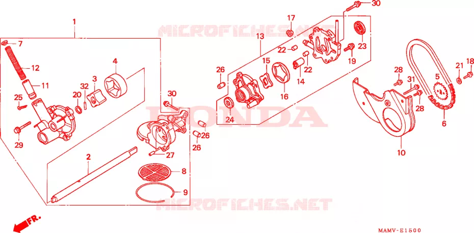 BOMBA DE ACEITE Honda MOTO 1500 GOLD-WING 2000  GL1500SEY
