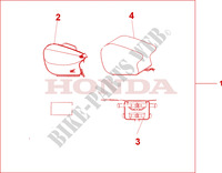 BOLSA DE ASIENTO TRASERO para Honda CBR 1100 SUPER BLACKBIRD SPECIAL 2004