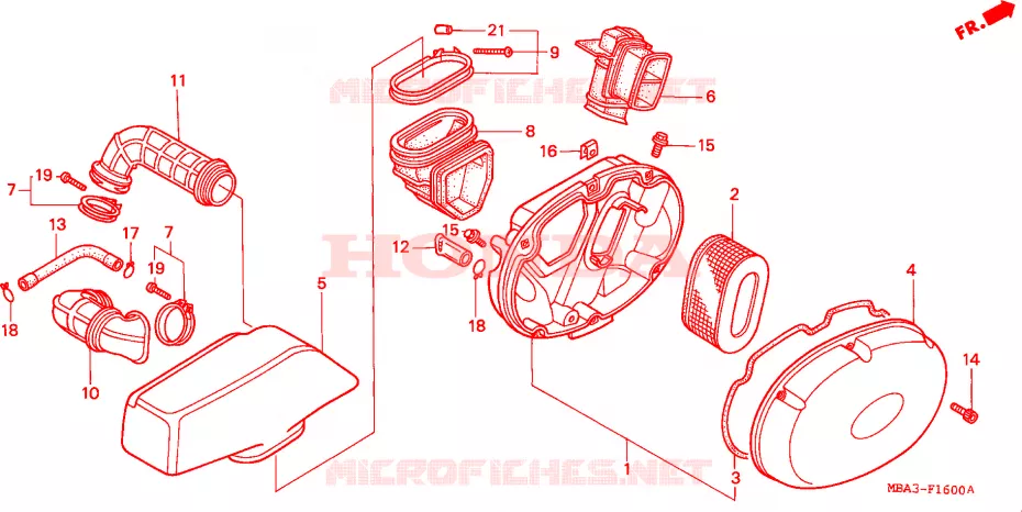 LIMPIADOR DE AIRE Honda MOTO 750 SHADOW 1998  VT750CW