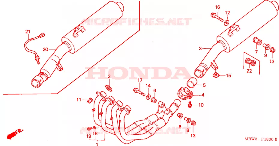 SILENCIADOR DE ESCAPE Honda MOTO 600 CBR 2000  CBR600FY