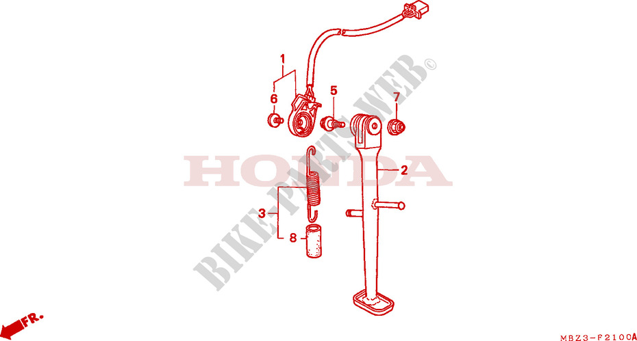 ESTANTE para Honda CB 600 S HORNET 34HP 2000