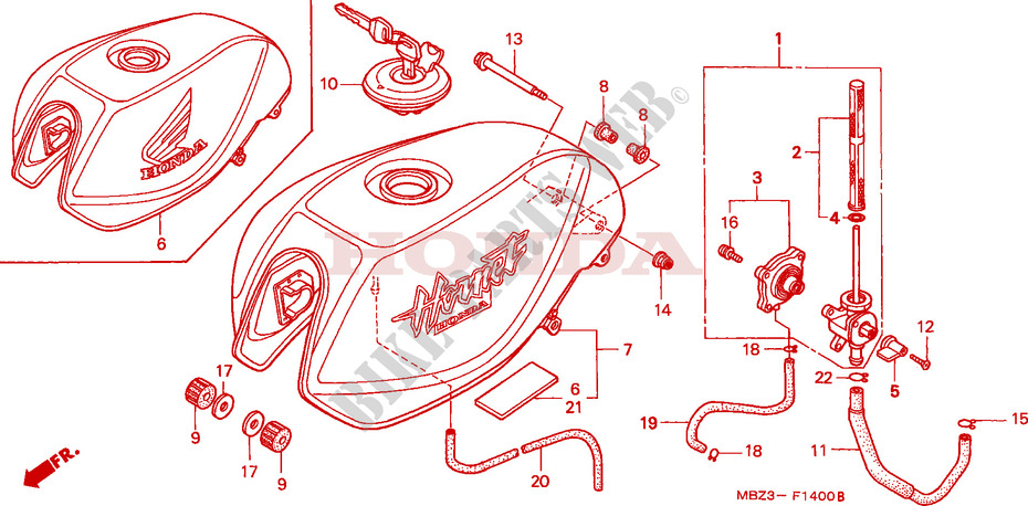 TANQUE DE COMBUSTIBLE para Honda CB 600 S HORNET 2000