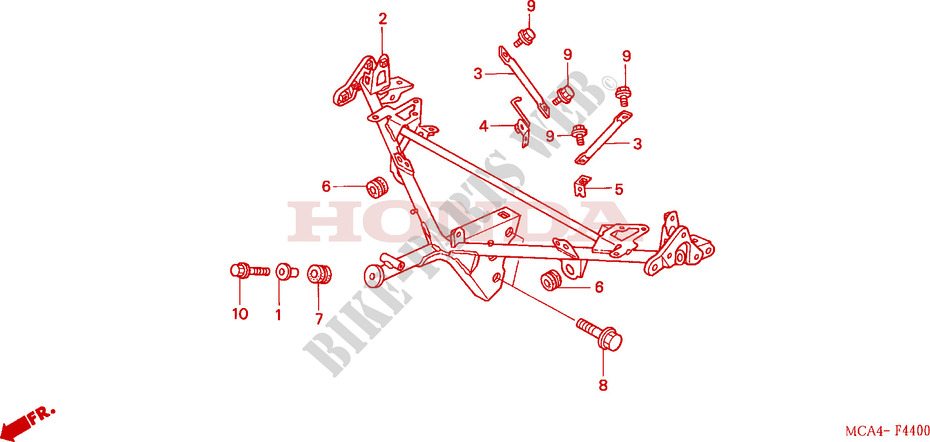 APOYO DE CAPO(GL1800A1/A2/A3/A4/A5) para Honda GL 1800 GOLD WING ABS 2001