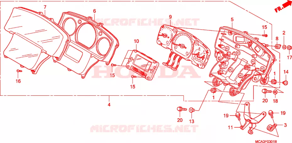 INDICADOR(GL18006/7/8)(SIN NAVEGACION) Honda MOTO 1800 GOLD-WING 2006  GL18006