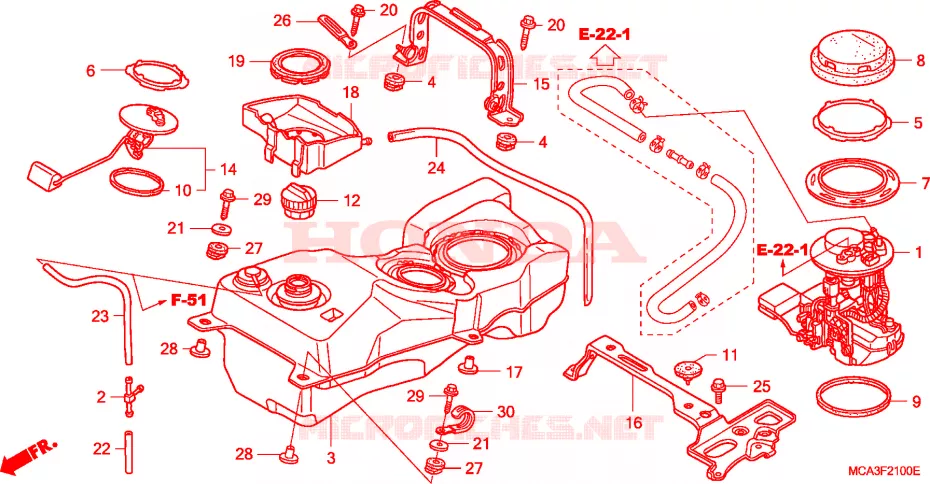 TANQUE DE COMBUSTIBLE Honda MOTO 1800 GOLD-WING 2005  GL1800A5