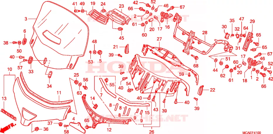 PARABRISAS Honda MOTO 1800 GOLD-WING 2009  GL18009