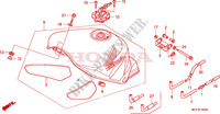 TANQUE DE COMBUSTIBLE para Honda VTR 1000 SP2 RC51 2002