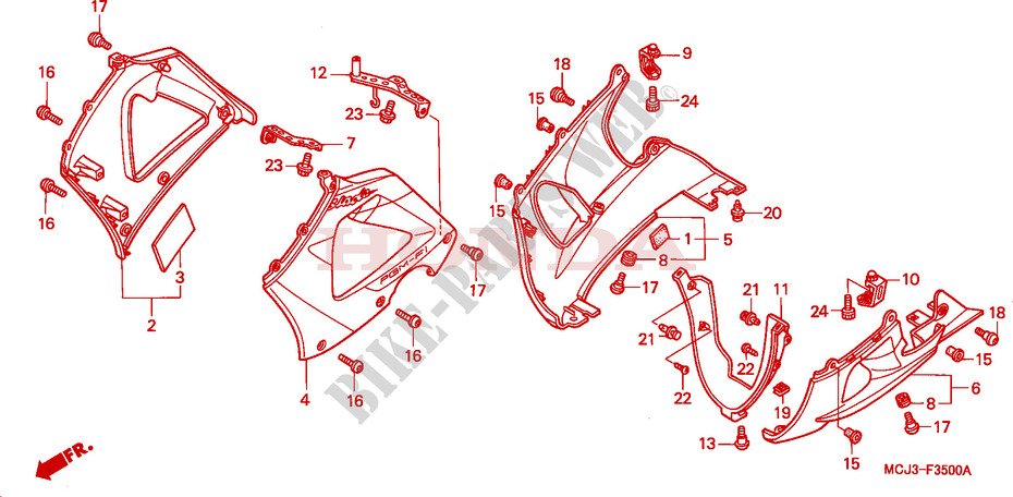 CAPO INFERIOR(1) para Honda CBR 929 RR FIREBLADE 2001