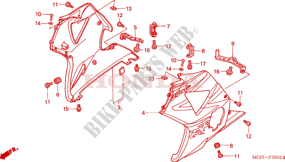 CAPO INFERIOR(3) para Honda CBR 954 FIREBLADE 2003