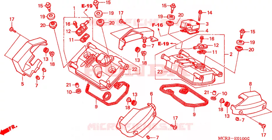 CUBIERTA CULATA CILINDRO Honda MOTO 750 SHADOW 2002  VT750DC2_A